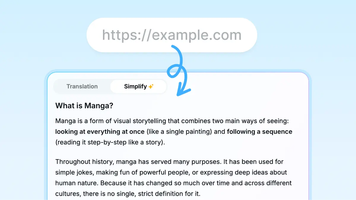 Nani screen loading a web page from a URL and translating its text.