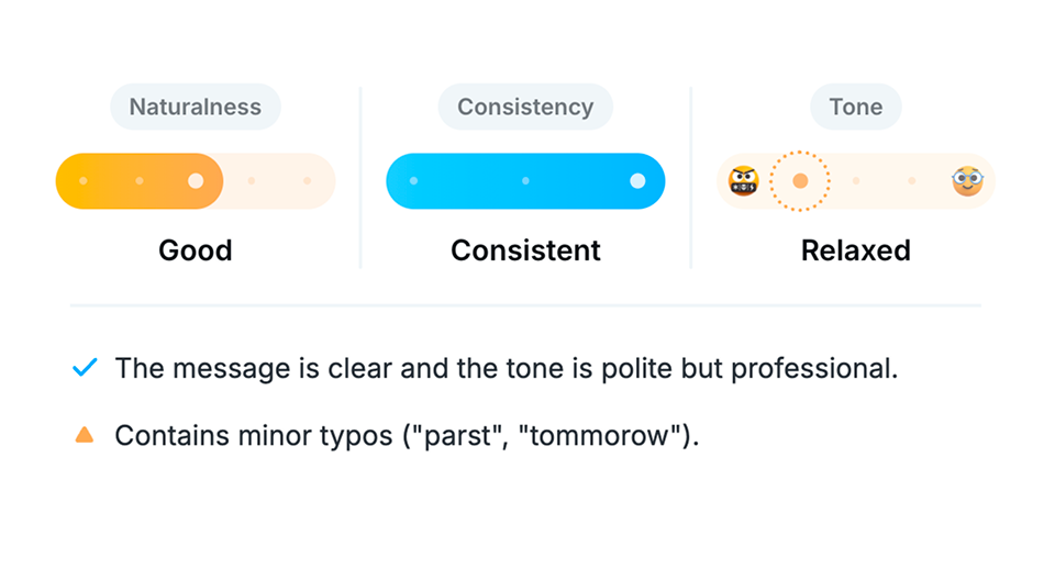 See a quick proofreading summary